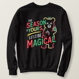 Magischer Weihnachtsbär Festtagspullover Sweatshirt