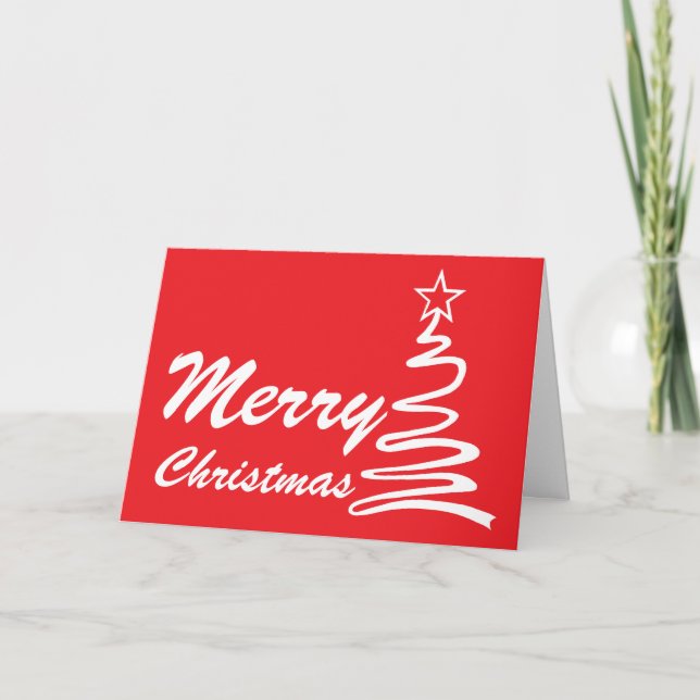 Magischer Weihnachtsbaumurlaub Feiertagskarte (Vorderseite)