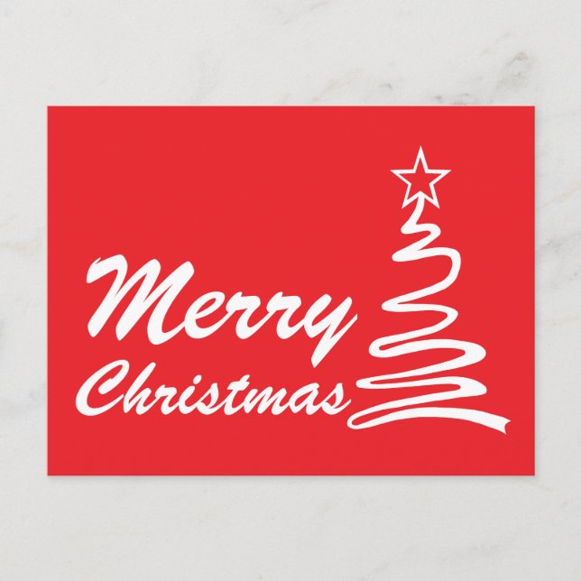 Magischer Weihnachtsbaumurlaub Feiertagspostkarte (Vorderseite)