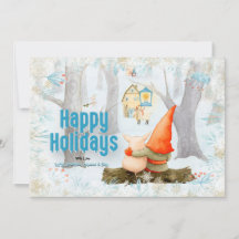 Magischer Weihnachtswald Tomte Gnome Piglet Schnee