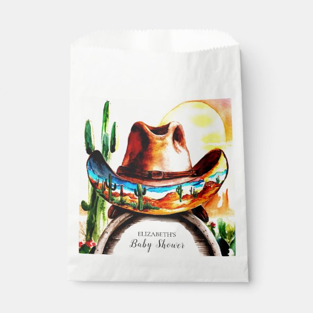 Magischer Western Hat Cowboy Baby Shower Geschenktütchen (Vorderseite)