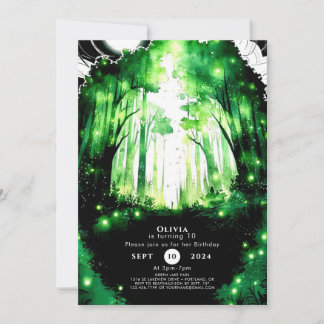 Magischer Whimsy Woodland Geburtstag Einladung