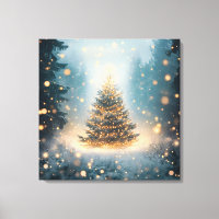 Magischer Winter-Schneewald-Weihnachtsbaum
