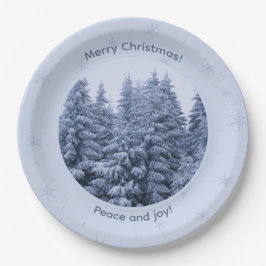 Magischer Winterwald - Weihnachten Party Pappteller