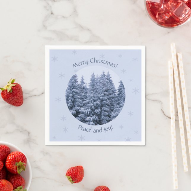 Magischer Winterwald - Weihnachten Party Serviette (Beispiel)