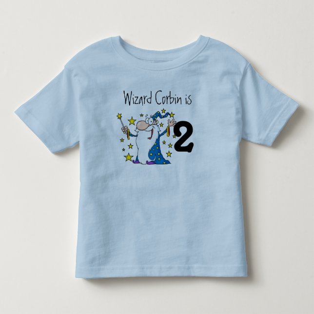 Magischer Wizard Anpassbarer Geburtstags-T - Shirt (Vorderseite)