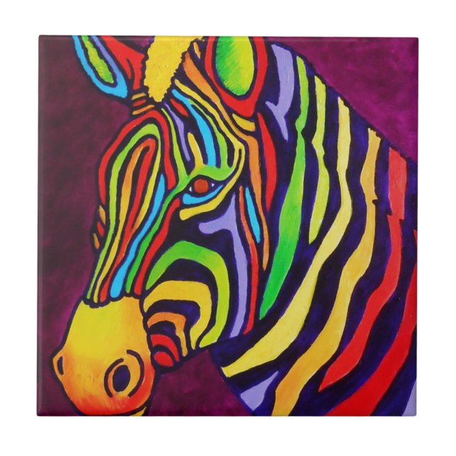 Magischer Zebra Fliese (Vorderseite)