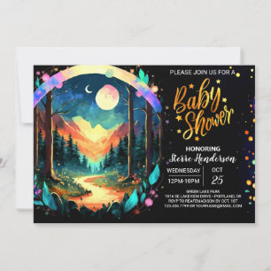 Magisches Abenteuer erwartet Boho Baby Shower Einladung