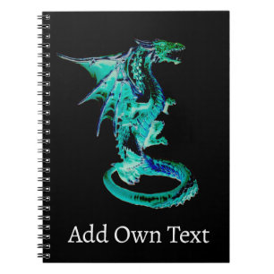 Magisches Blaues Drachen-Ozean-Fantasie-Kreatur-De Notizblock