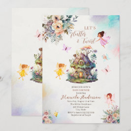 Magisches Blumenfutter Princess Aquarell Baby Sho Einladung