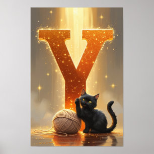 Magisches Buchstabe Y Wandkunstposter für Kinderzi Poster