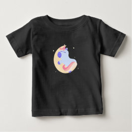 Magisches Einhorn auf dem Mond - Custom Baby Girl T-shirt