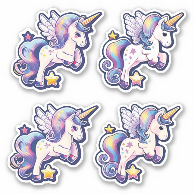 Magisches Einhorn Aufkleber (Vorderseite)