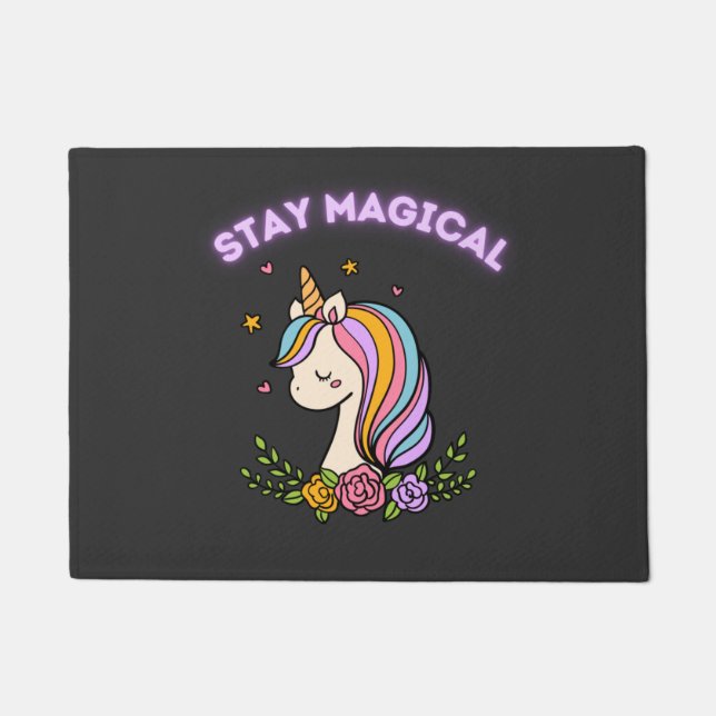 Magisches Einhorn bleibe Fußmatte (Vorderseite)
