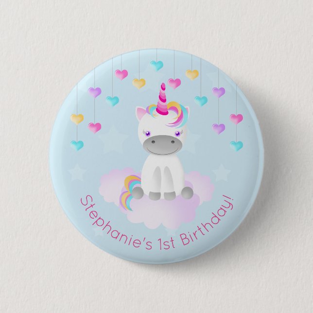 Magisches Einhorn Button (Vorderseite)