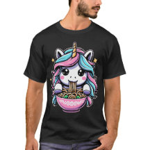 Magisches Einhorn, das Ramen erfreut: Niedlich und