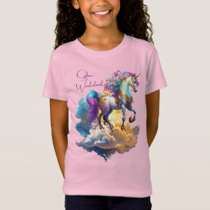 Magisches Einhorn Fantasy Wolken Romantik Geburtst T-Shirt