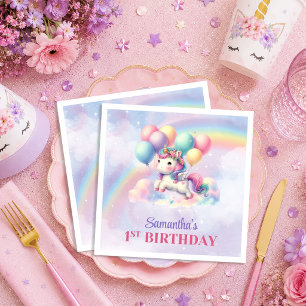 Magisches Einhorn Farbige Pastell Mädchen Party Se Serviette