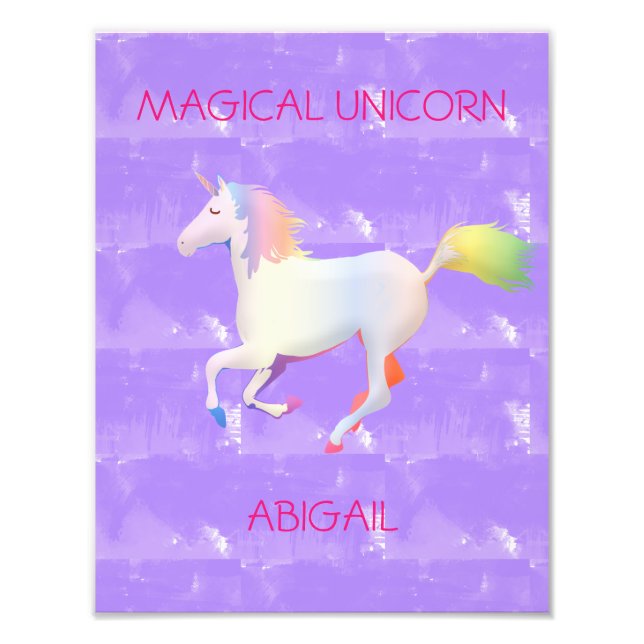Magisches Einhorn Fotodruck (Vorne)