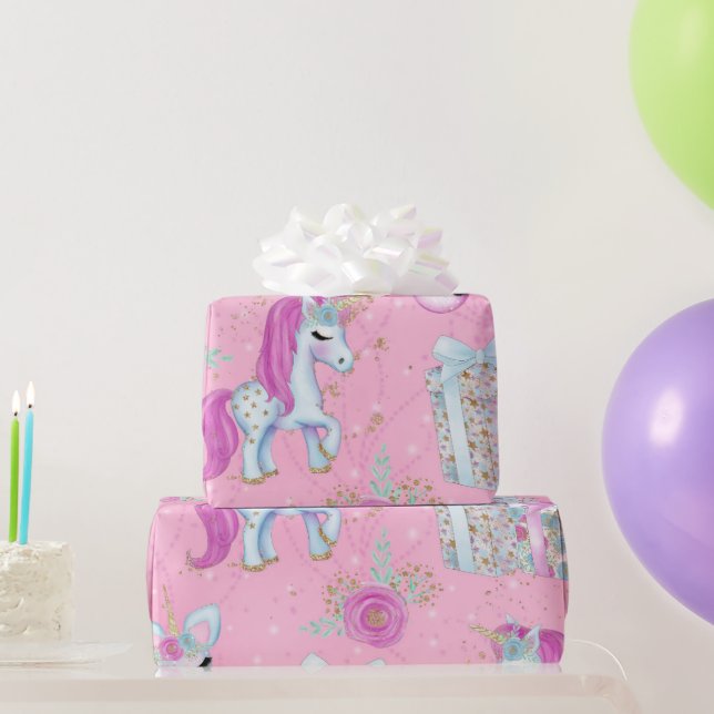 Magisches Einhorn Geschenkpapier (Partygeschenke)