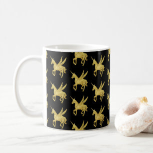 magisches Einhorn, goldenes Einhorn, trendig Kaffeetasse