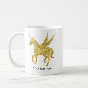 magisches Einhorn, goldenes Einhorn, trendig Kaffeetasse