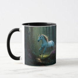 Magisches Einhorn im verzauberten Wald Tasse