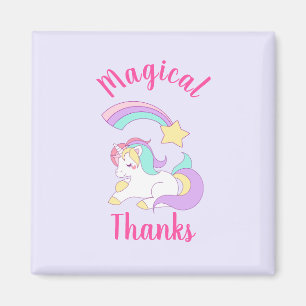 Magisches Einhorn mit Rainbow Shooting Star Dank Magnet