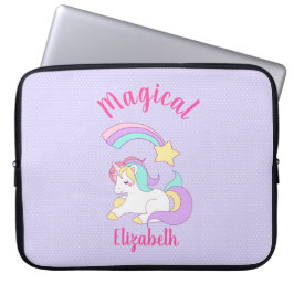 Magisches Einhorn mit Regenbogen-Shooting Star Cus Laptopschutzhülle