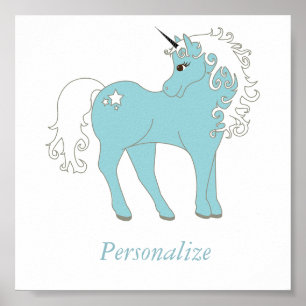 Magisches Einhorn Niedlich & Adorable mit Star Poster