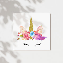 Magisches Einhorn, Niedliches Einhorn, Girl-Kinder Leinwanddruck