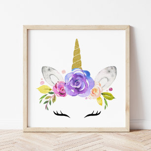 Magisches Einhorn, Niedliches Einhorn, Girl-Kinder Poster