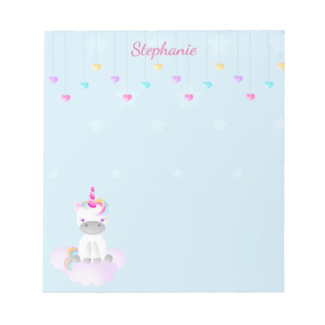 Magisches Einhorn Notizblock (Vorderseite)