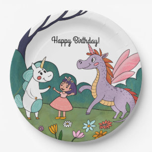 Magisches Einhorn Pappteller