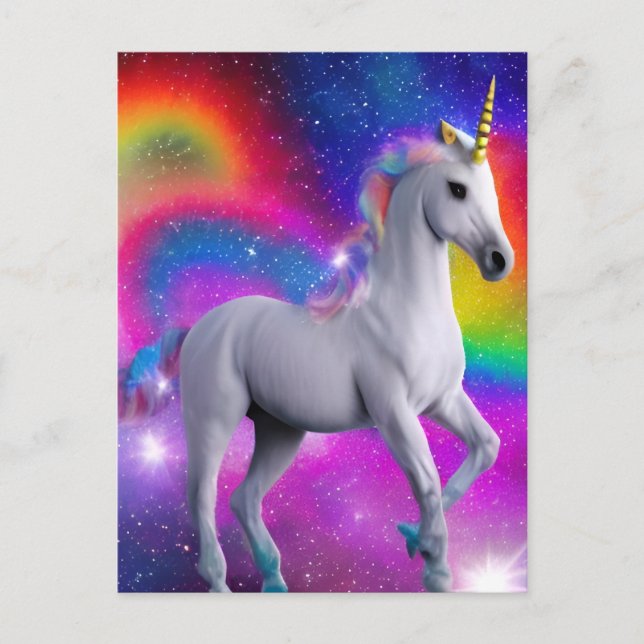 Magisches Einhorn Postkarte (Vorderseite)