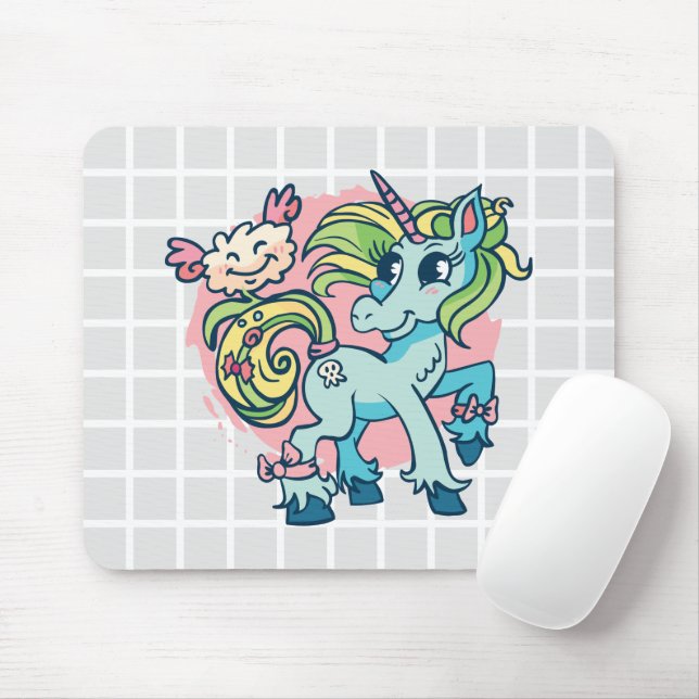 Magisches Einhorn-Raster-Mauspad Mousepad (Mit Mouse)