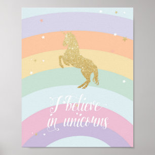 MAGISCHES EINHORN REGENBOGEN POSTER