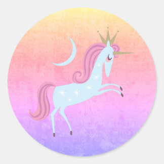 magisches Einhorn Runder Aufkleber