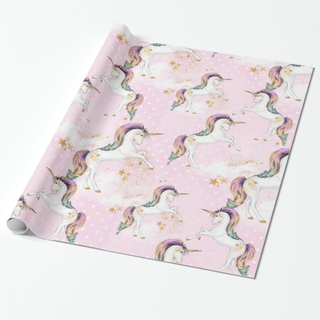 Magisches Einhorn-Schleifpapier Geschenkpapier (Ungerollt)
