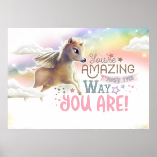 Magisches Einhorn Süßes Kleinkind Baby Zimmer Poster