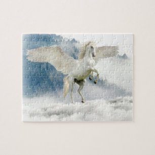Magisches Einhorn tanzt in den Wolken