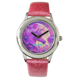 Magisches Einhorn unter dem Mondlicht Armbanduhr