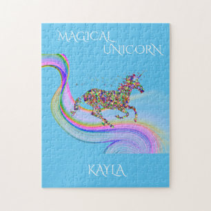 Magisches Einhornpuzzle mit personalisiertem Namen