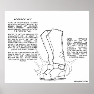 Magisches Einzelteil: Stiefel von "nein " Poster