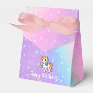 Magisches farbenfrohes Einhorn Geschenkschachtel