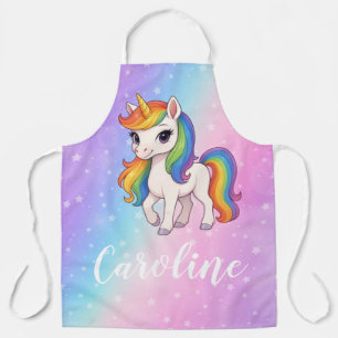 Magisches farbenfrohes Einhorn Schürze
