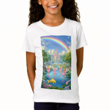 „Magisches Feenland-Abenteuer-Mädchen-T-Shirt