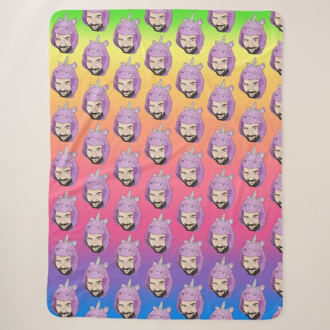 Magisches Fluffin Einhorn Sherpa Blanket, alle Grö Sherpadecke (Vorderseite)