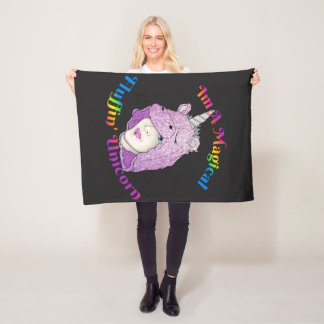 Magisches Fluffin Unicorn Fleece Blanket, klein