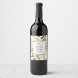 Magisches Forest Floral Personalisiert Wine Label Weinetikett